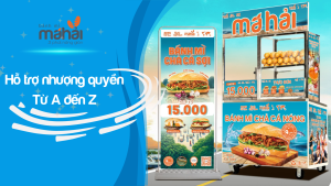 xe bánh mì chả cá má hải