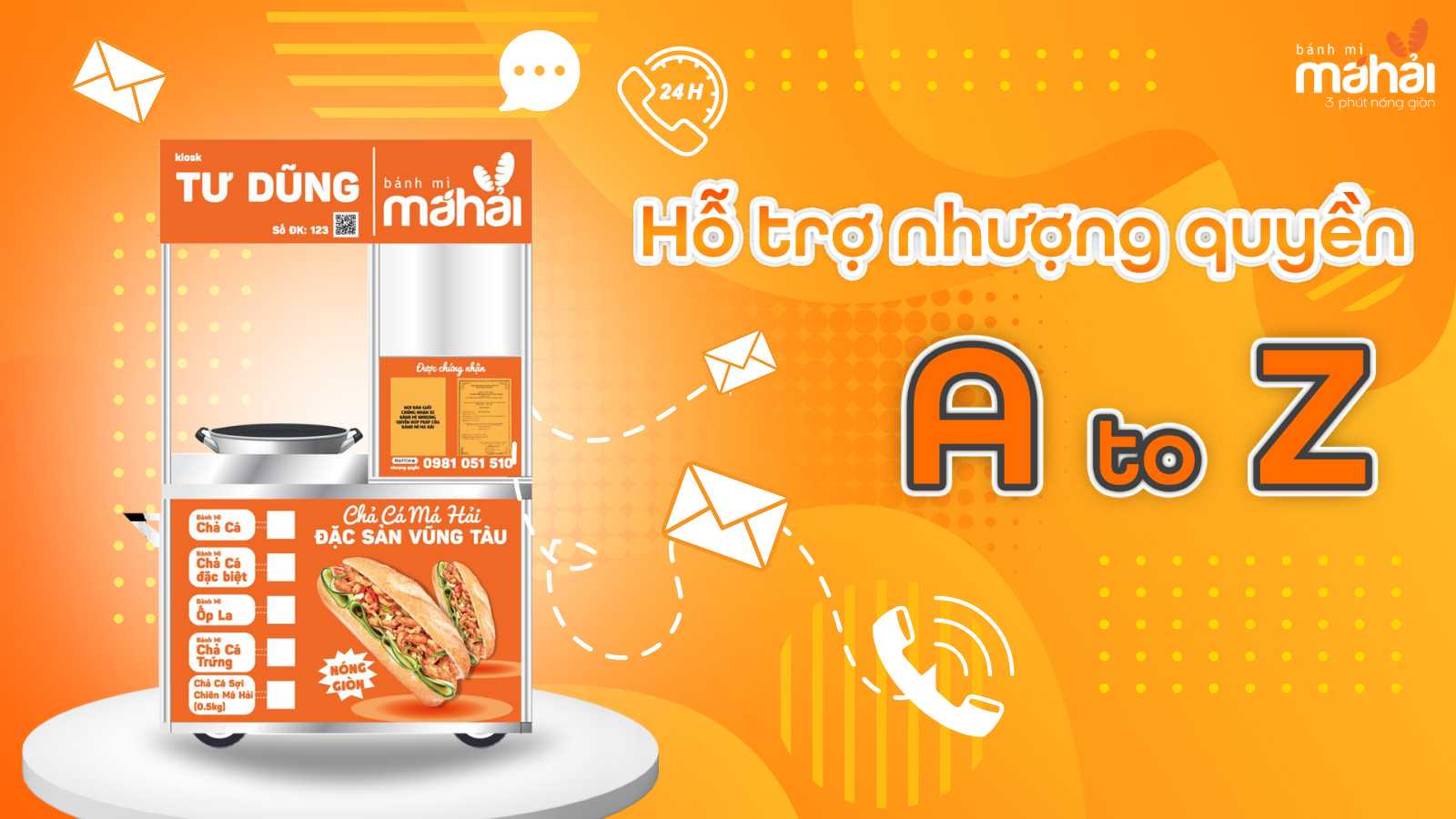 Nhượng quyền kinh doanh thương hiệu Má Hải - thương hiệu Bánh Mì Chả Cá đầu tiên tại Việt Nam