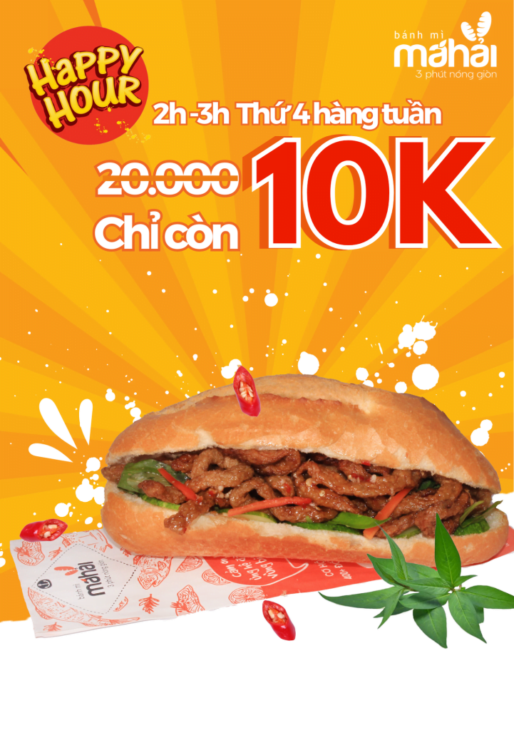 Giảm giá sốc giúp kinh doanh bánh mì chả cá có được sự thu hút đối với khách hàng ở những thời điểm phù hợp.