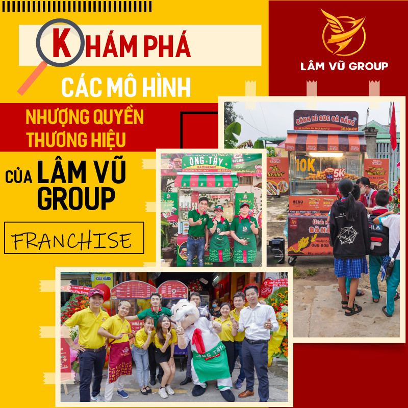 Các mô hình nhượng quyền thương hiệu của Lâm Vũ Group. (Nguồn ảnh: Internet)