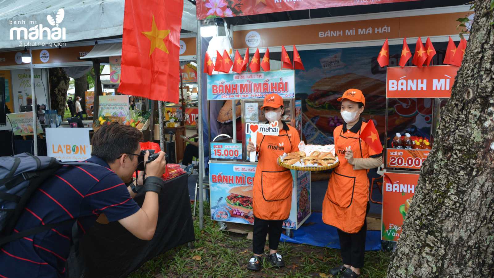 Gian hàng của Bánh Mì Má Hải được nhiều thực khách ghé thăm tại lễ hội bánh mì. (Nguồn ảnh: banhmimahai)