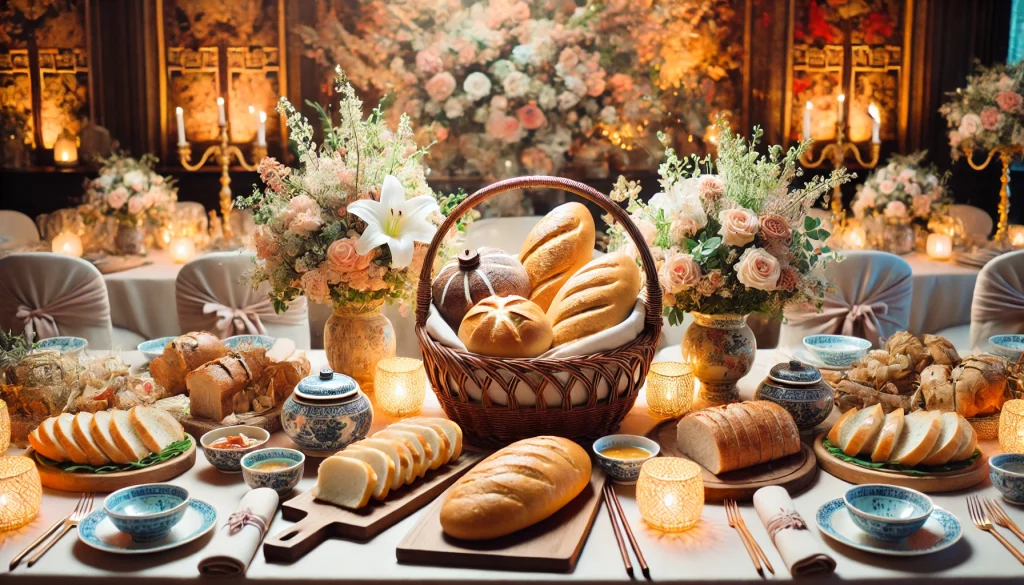 Bánh mì trong tiệc cưới châu Âu