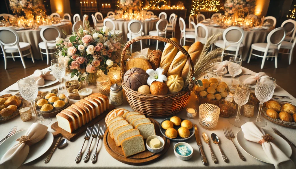 Bánh mì trong tiệc cưới châu Âu