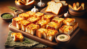 Snack bánh mì phô mai béo ngậy.