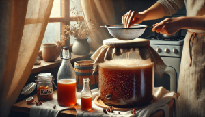Sau khi nước Kvass đã đạt độ chua mong muốn, lọc lại lần nữa để loại bỏ các tạp chất. Nước Kvass lạnh sẽ ngon hơn và giữ được lâu hơn.