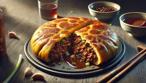 Rou Bing là loại bánh mì Bing có nhân thịt, thường là thịt bò hoặc thịt heo, ăn kèm cùng nước tương hoặc sốt ớt.