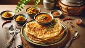 Bánh roti Malaysia là một món ăn biểu tượng của sự giao thoa văn hóa giữa Ấn Độ và Malaysia.