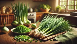 Hành lá có vị cay nhẹ và mùi thơm nồng, là loại rau ăn kèm bánh mì được nhiều người yêu thích.