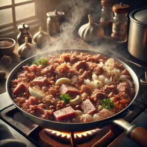 Xào hỗn hợp được xay nhuyễn cho chín đều, nêm nếm lại cho vừa ăn. 
