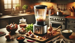 Xay nhuyễn hỗn hợp cá, gia vị và thịt cho quyện vào nhau.