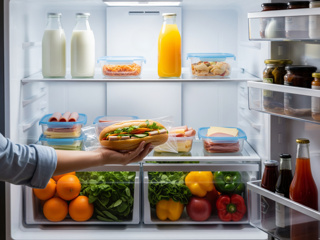 bảo quản bánh mì thịt