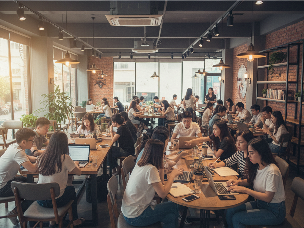Cà phê nên kết hợp với gì? Coworking space.