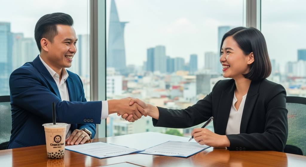nhượng quyền thương hiệu trà sữa