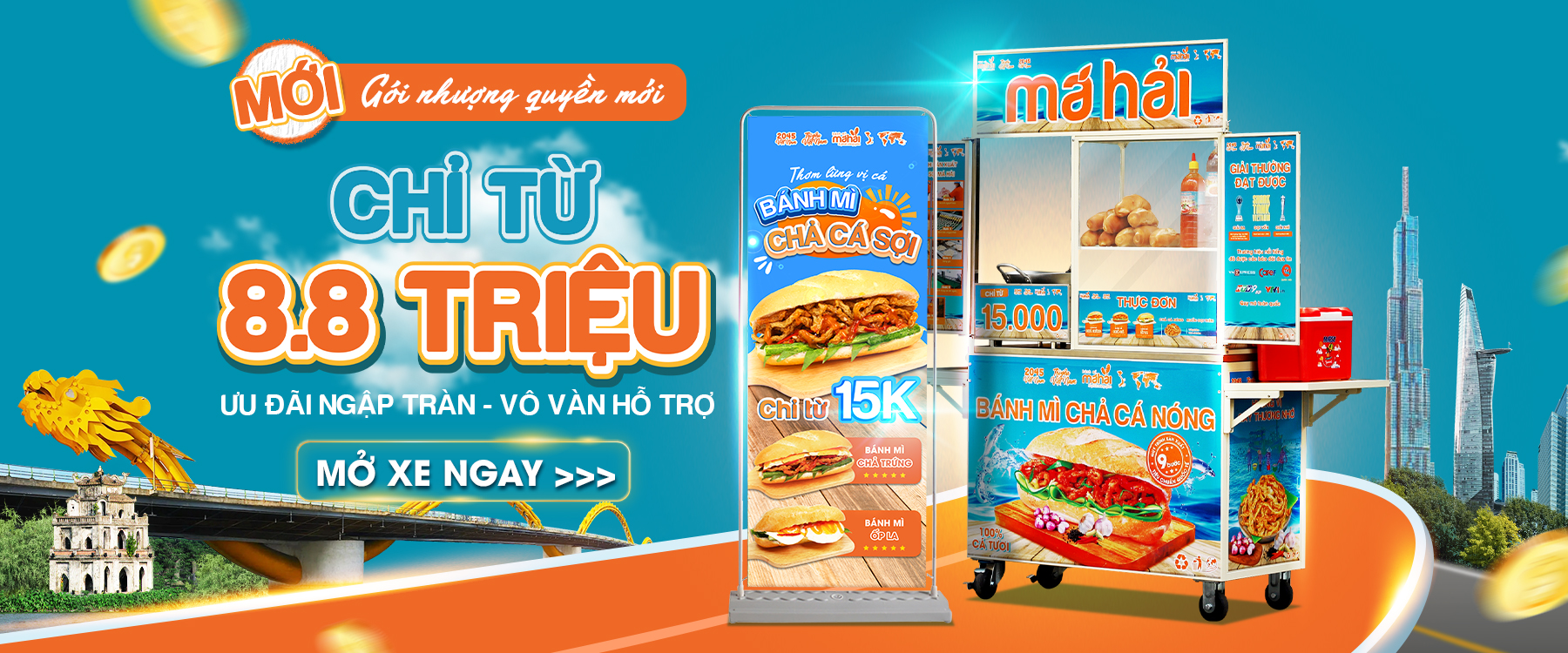 Cách kinh doanh cho người vốn thấp: Nhượng quyền Bánh Mì Má Hải.